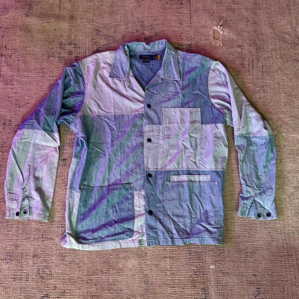 Men's Polo by Ralph Lauren Lightweight Patchwork Jean Blazer, XL - Picture 2 of 6